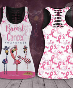Breast Cancer Awareness 3D Hollow Tank Top Leggings BCAS034 01