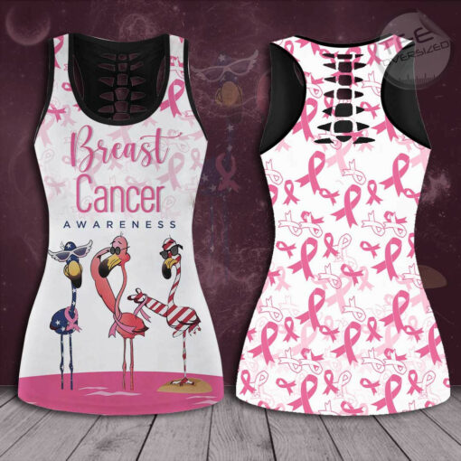 Breast Cancer Awareness 3D Hollow Tank Top Leggings BCAS034 01