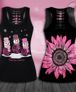 Breast Cancer Awareness 3D Hollow Tank Top Leggings BCAS038 01