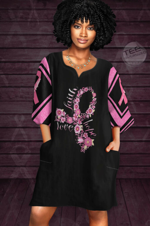 Breast Cancer Awareness Butterfly 3D Dashiki Dress