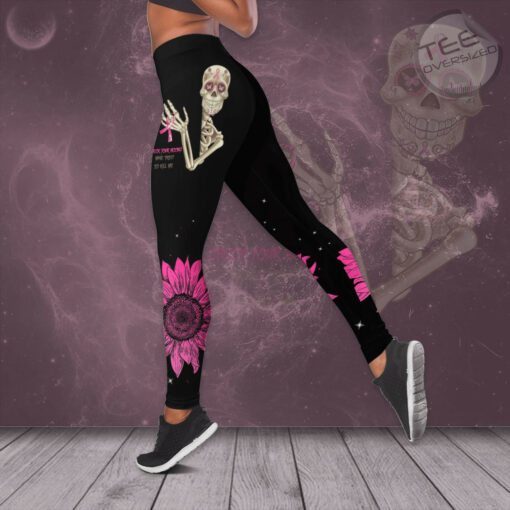 Check Your Boobs Breast Cancer Awareness 3D Hollow Tank Top Leggings 01