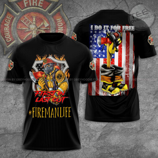 Firefighter 3D T shirt Design
