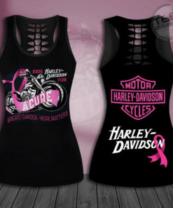 Harley Davidson Breast Cancer Awareness Hollow Tank Top Leggings 01
