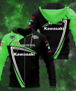 Kawasaki Racing Team 3D Apparels Zip Hoodie