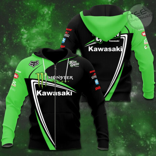 Kawasaki Racing Team 3D Apparels Zip Hoodie