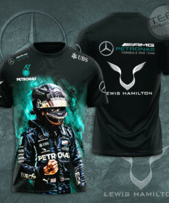 Lewis Hamilton Mercedes AMG Petronas F1 Team 3D T shirt S24