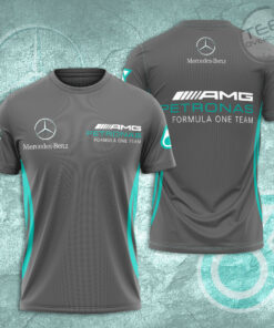 Mercedes AMG Petronas F1 2022 Team 3D T Shirt Gray