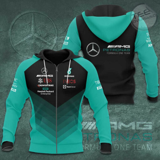 Mercedes AMG Petronas F1 Team 3D Apparels S47 Zip Hoodie