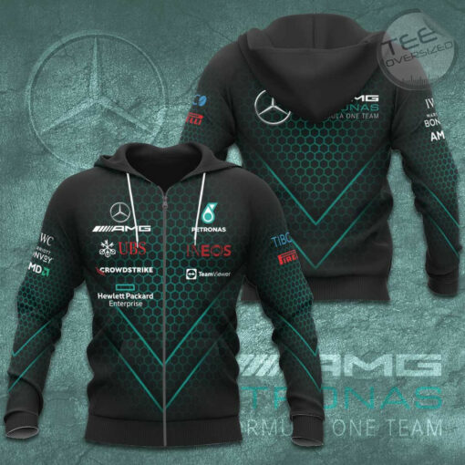 Mercedes AMG Petronas F1 Team 3D Apparels S49 Zip Hoodie