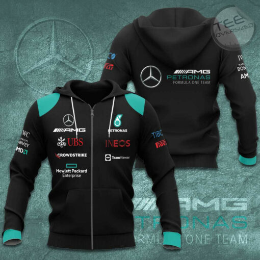 Mercedes AMG Petronas F1 Team 3D Apparels S51 Zip Hoodie