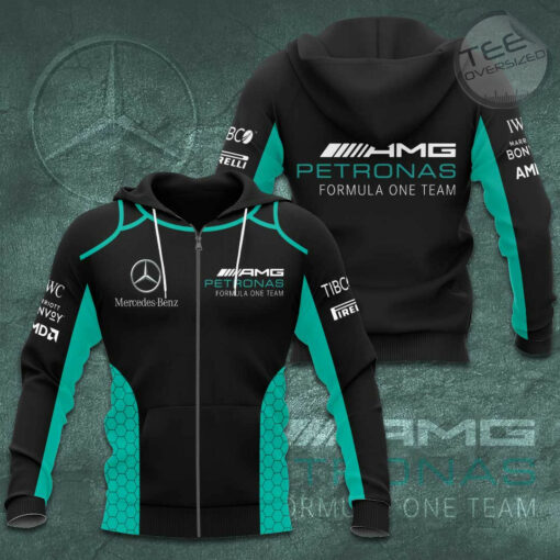 Mercedes AMG Petronas F1 Team 3D Apparels S52 Zip Hoodie