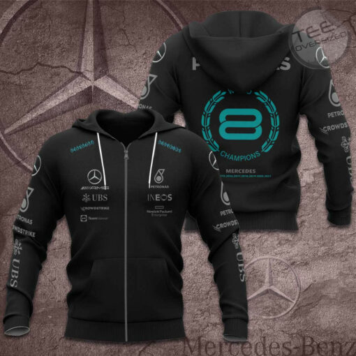 Mercedes AMG Petronas F1 Team 3D Apparels S58 Zip Hoodie