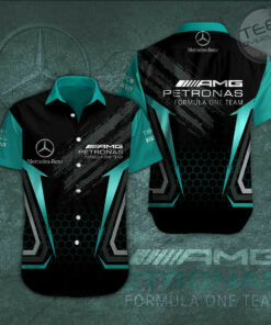 Mercedes AMG Petronas F1 Team 3D H01 Short Sleeve Dress Shirt