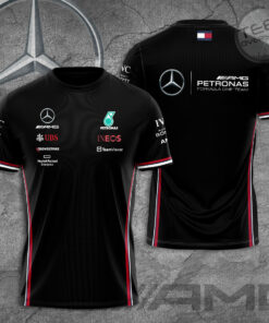 Mercedes AMG Petronas F1 Team 3D T Shirt S1 Black