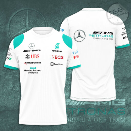 Mercedes AMG Petronas F1 Team 3D T Shirt S2 White