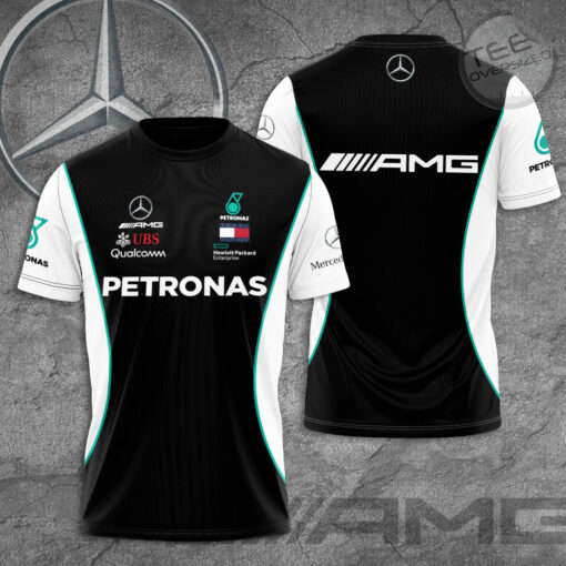 Mercedes AMG Petronas F1 Team 3D T Shirt S4 Black