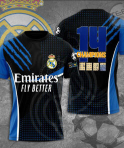 Real Madrid 3D T Shirt Black