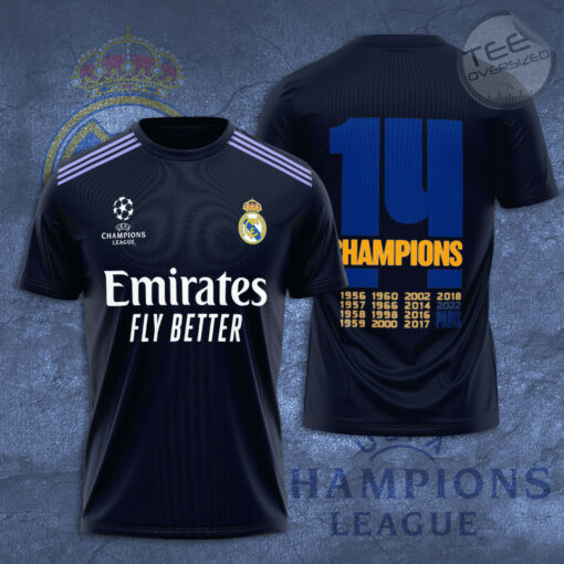 Real Madrid 3D T Shirt S1 navy