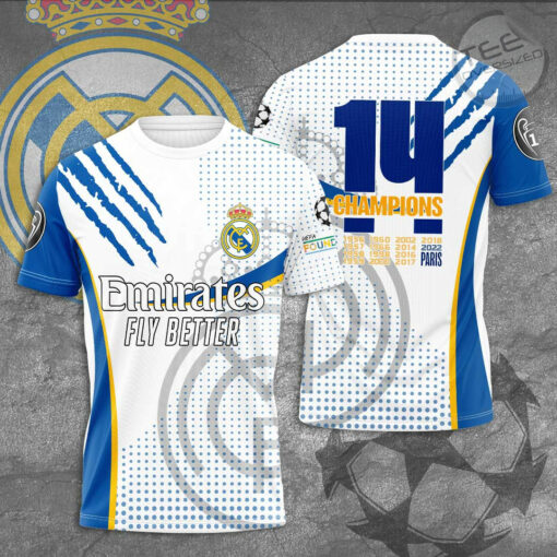Real Madrid 3D T Shirt White