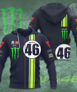 Valentino Rossi VR46 3D Zip up Hoodie