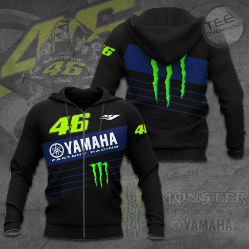 Yamaha Factory Racing 3D Apparels S2 Zip Hoodie