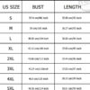 Batwing Pocket Dress Sizechart