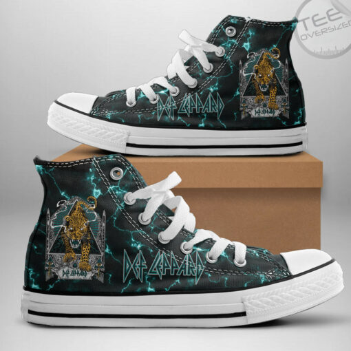 Def Leppard High Top Canvas Shoe OVS05923S5 Design 2