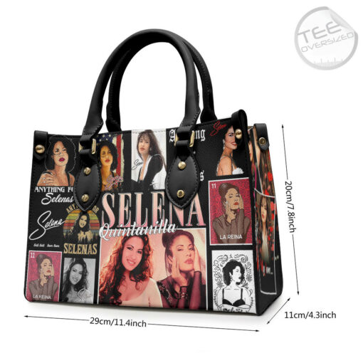 Selena Quintanilla Leather Handbag OVS22923S1 Size