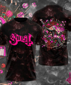 Ghost Band Black Pink T shirt OVS011223S1