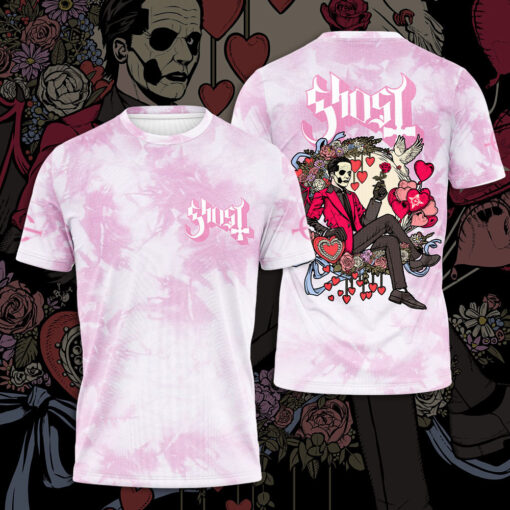 Ghost Band White Pink T shirt OVS1223A