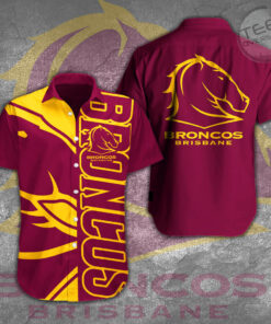 Brisbane Broncos short sleeve dress shirts OVS0124ZA