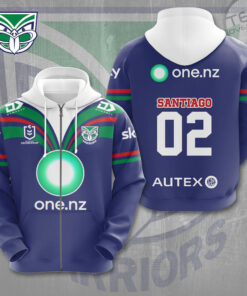 Personalized New Zealand Warriors Zip up Hoodie OVS0124ZK