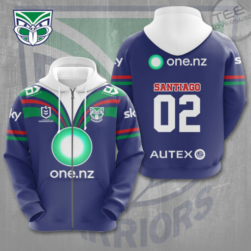 Personalized New Zealand Warriors Zip up Hoodie OVS0124ZK
