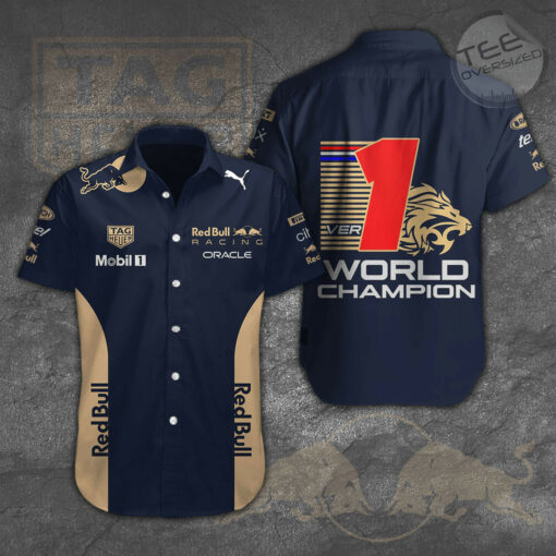 Max Verstappen Red Bull Racing F1 short sleeve dress shirts OVS0224R