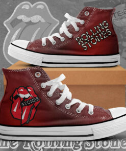 The Rolling Stones High Top Canvas Shoe OVS0224SR Design 01