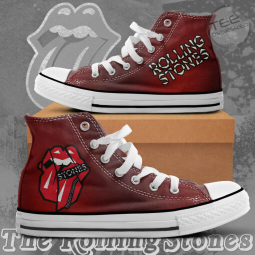 The Rolling Stones High Top Canvas Shoe OVS0224SR Design 01