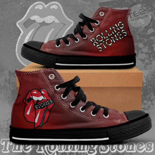 The Rolling Stones High Top Canvas Shoe OVS0224SR Design 02