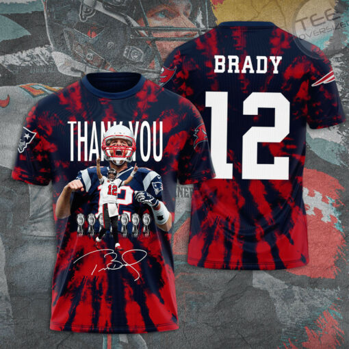 Tom Brady Tie dye T shirt OVS0224O
