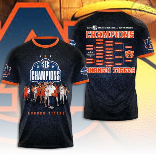 Auburn Tigers Men Basketball Tournament T shirt OVS0324ZI