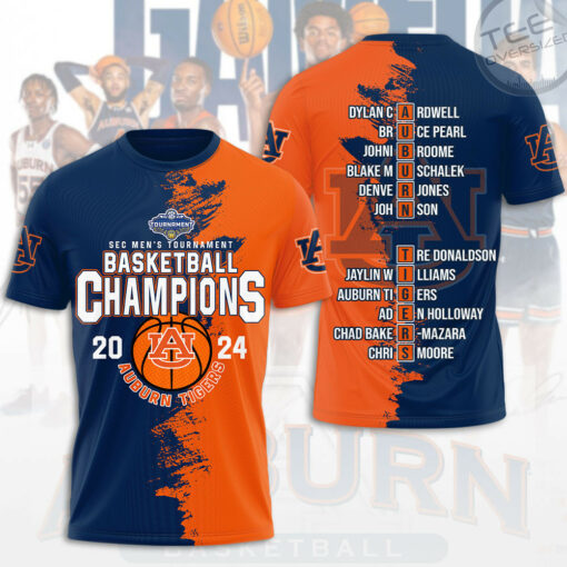 Auburn Tigers Mens Basketball T shirt OVS0324XC