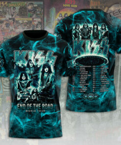 Kiss Band Black Blue T shirt OVS0324ST