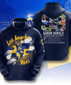 Aaron Donald X Los Angeles Rams Navy Hoodie OVS0424ZP