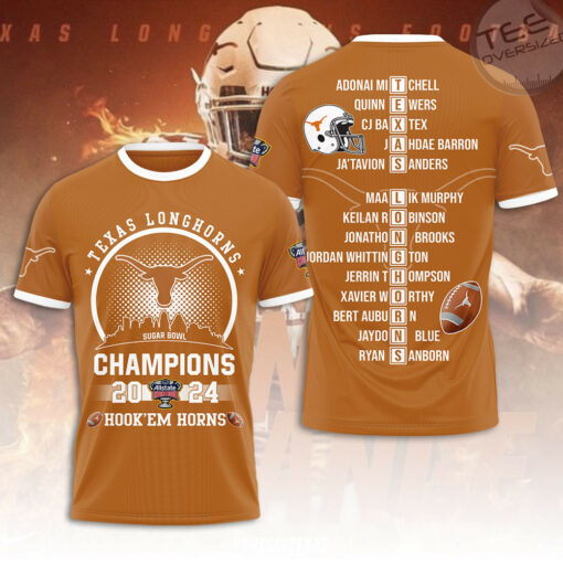 Texas Longhorns Football Orange T shirt OVS0424G