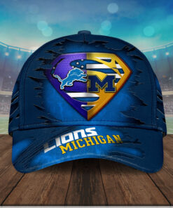 Michigan Wolverines Football X Detroit Lions Cap OVS0524SJ