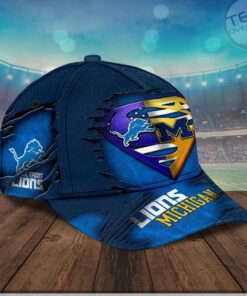Michigan Wolverines Football X Detroit Lions Cap OVS0524SJ R