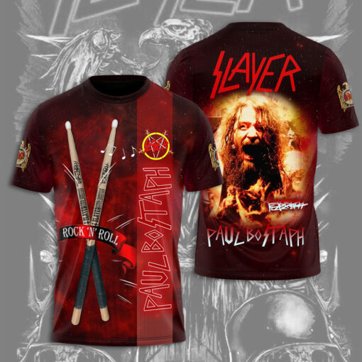 Slayer x Paul Bostaph T shirt OVS0524H