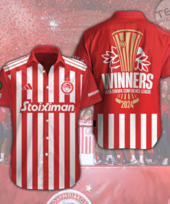 Olympiacos FC 2024 Short Sleeve Dress Shirt OVS0624SM