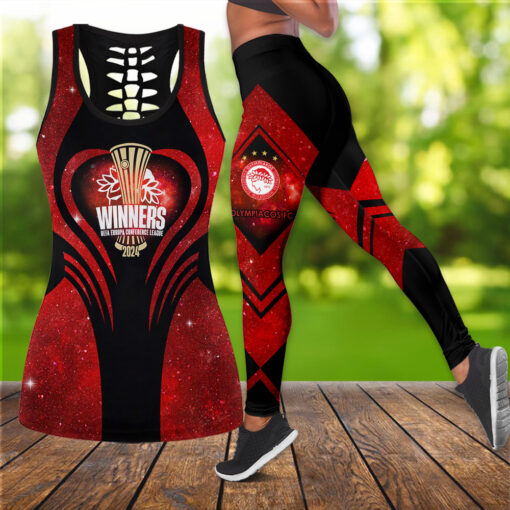 Olympiacos FC Red Black Tank Top Leggings OVS0624ZC