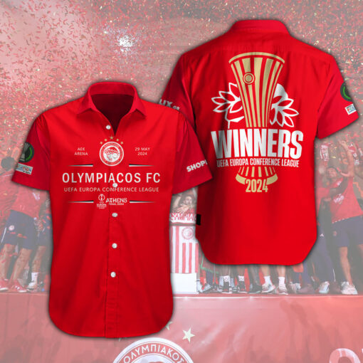 Olympiacos FC Short Sleeve Dress Shirt OVS0624SL