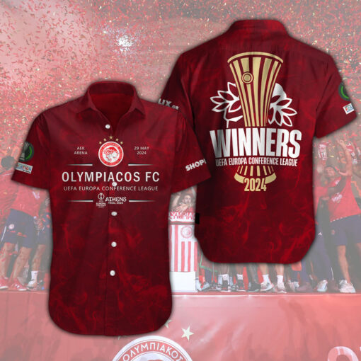 Olympiacos FC Short Sleeve Dress Shirt OVS0624SO